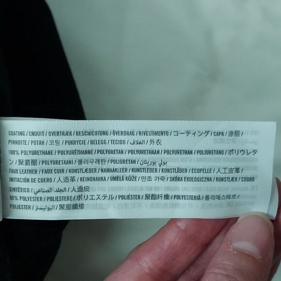 Abercrombie & Fitch Ankle Straight Ultra High Rise Vegan Leather Black Pants New - Picture 12 of 13